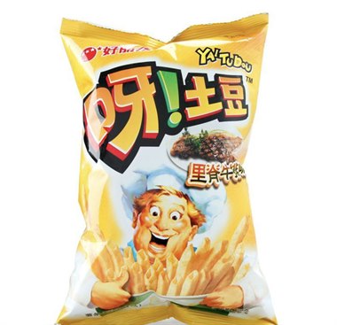 呀！土豆呀土豆薯片薯条休闲食品膨化零食 呀土豆4口味各1包【共4包